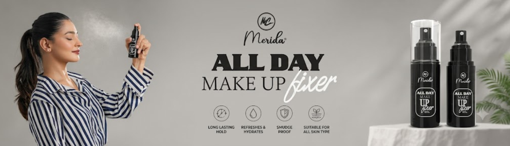 Merida All Day Makeup Fixer – Long Lasting Makeup Products for All Skin Types