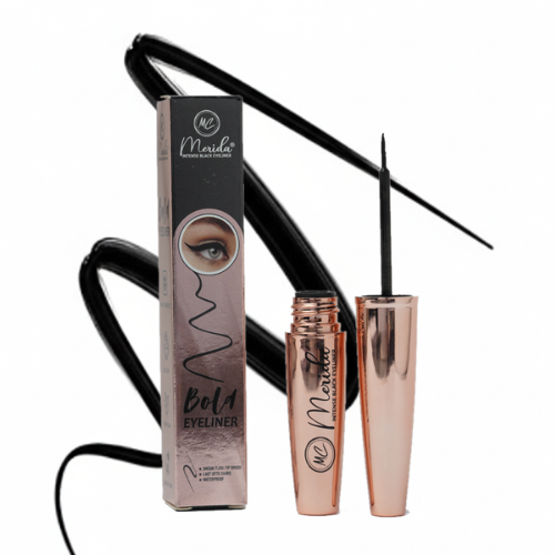 Merida Bold Black Liquid Eyeliner – Quick-Dry, Smudge-Proof Intense Definition