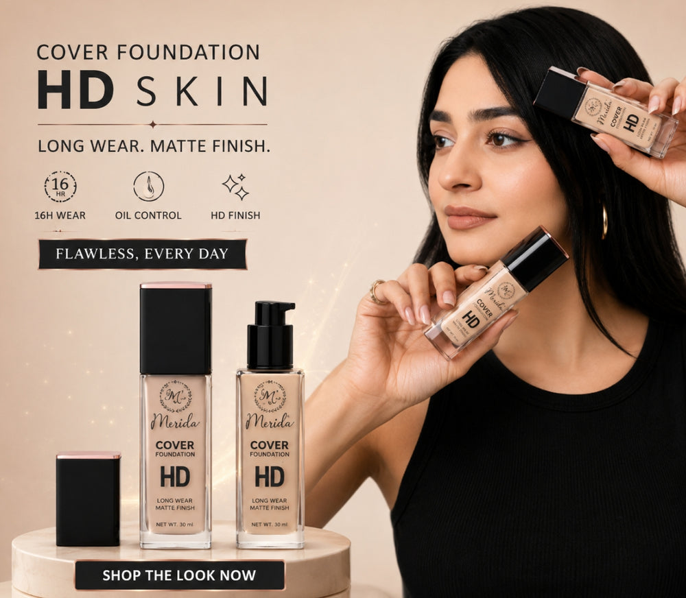 Merida HD Cover Foundation – Face Makeup Products for Flawless Matte Coverage