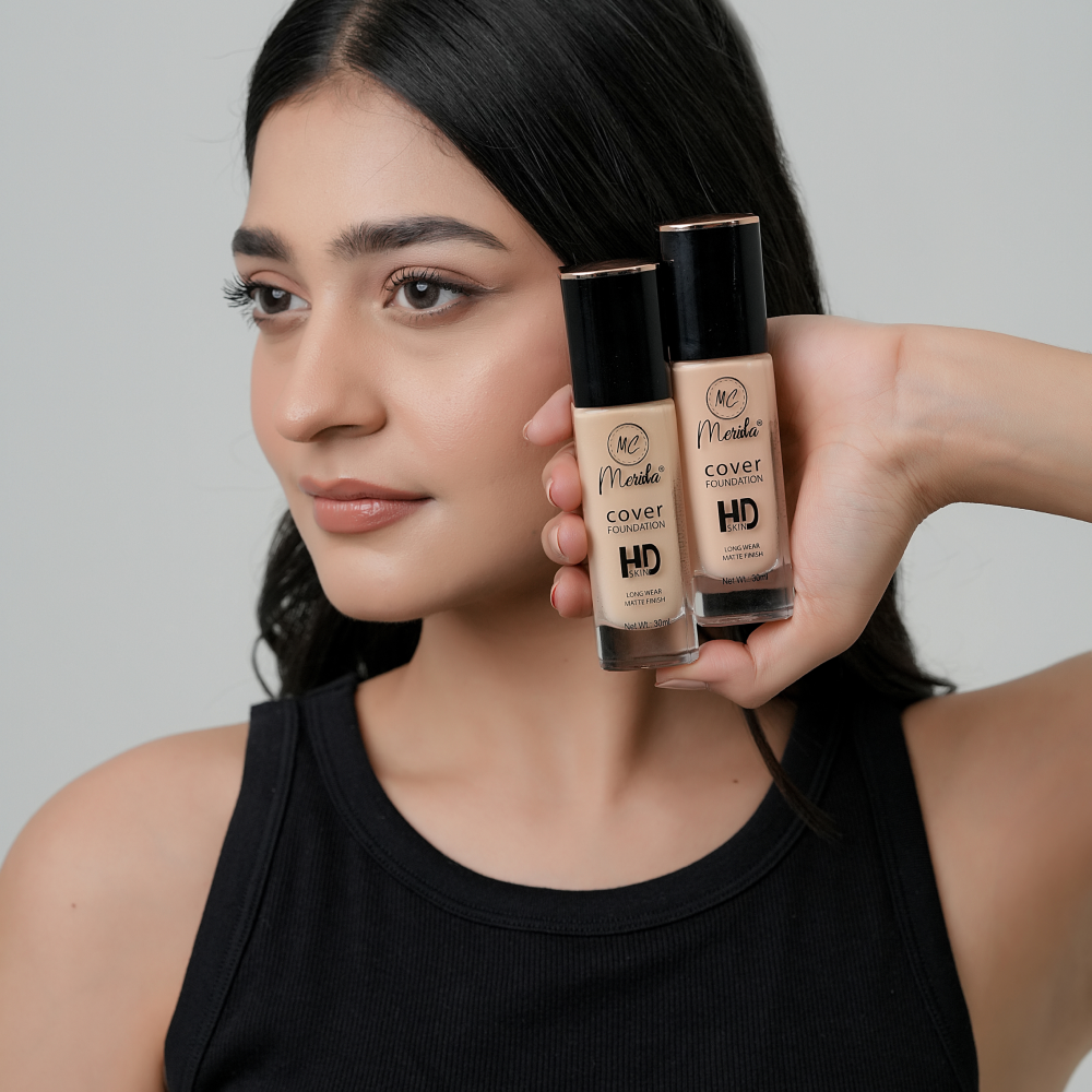 Merida HD Skin Foundation Ivory – 24 Hour Matte Full Coverage Waterproof Formula