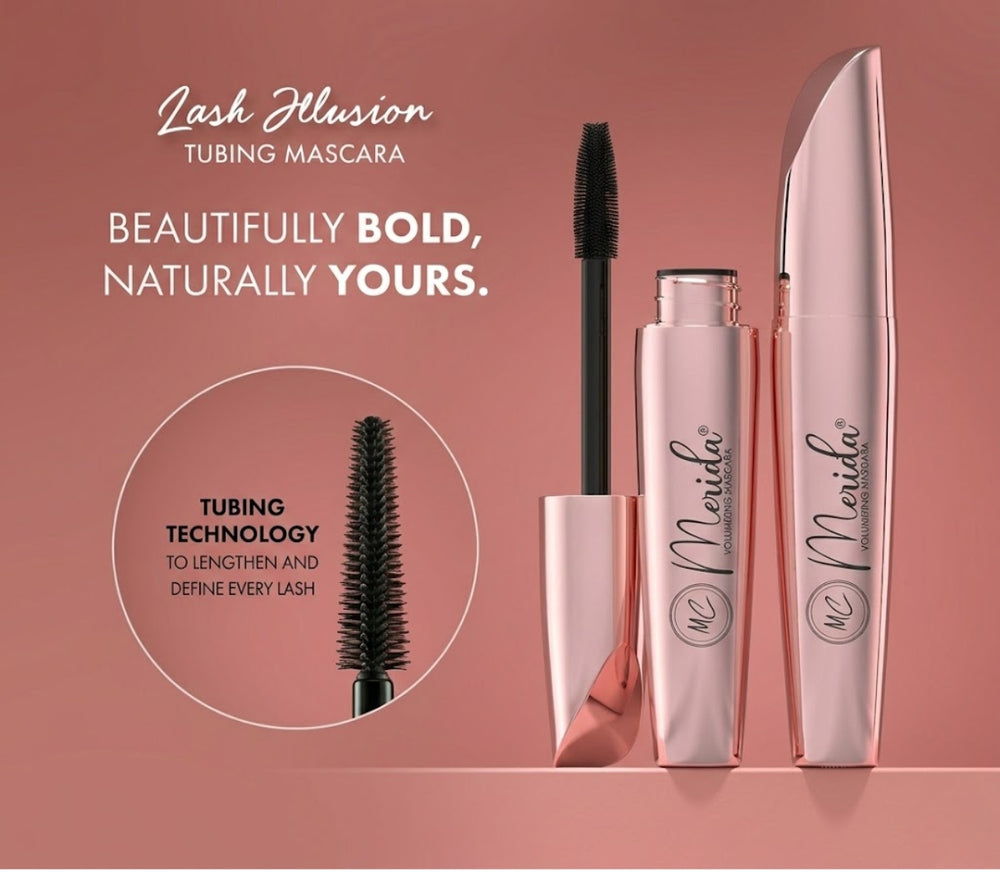 Merida Lash Illusion Tubing Mascara – Premium Eye Makeup for Longer and Defined Lashes