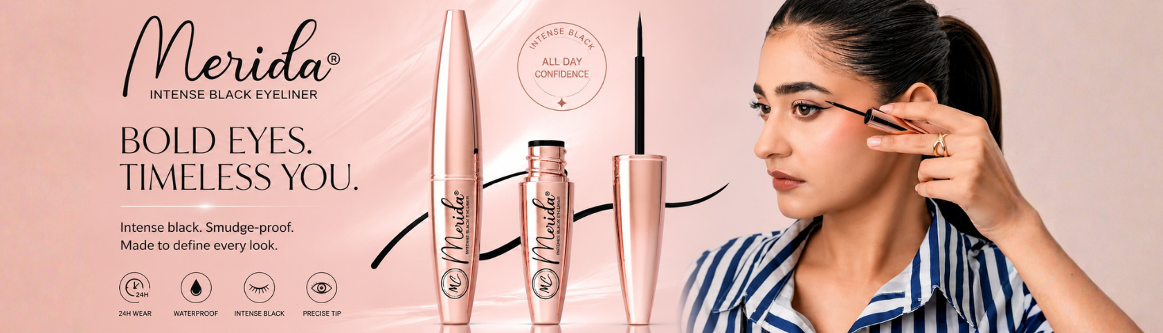 Merida Waterproof Eyeliner – Premium Eye Makeup Products for Bold Looks